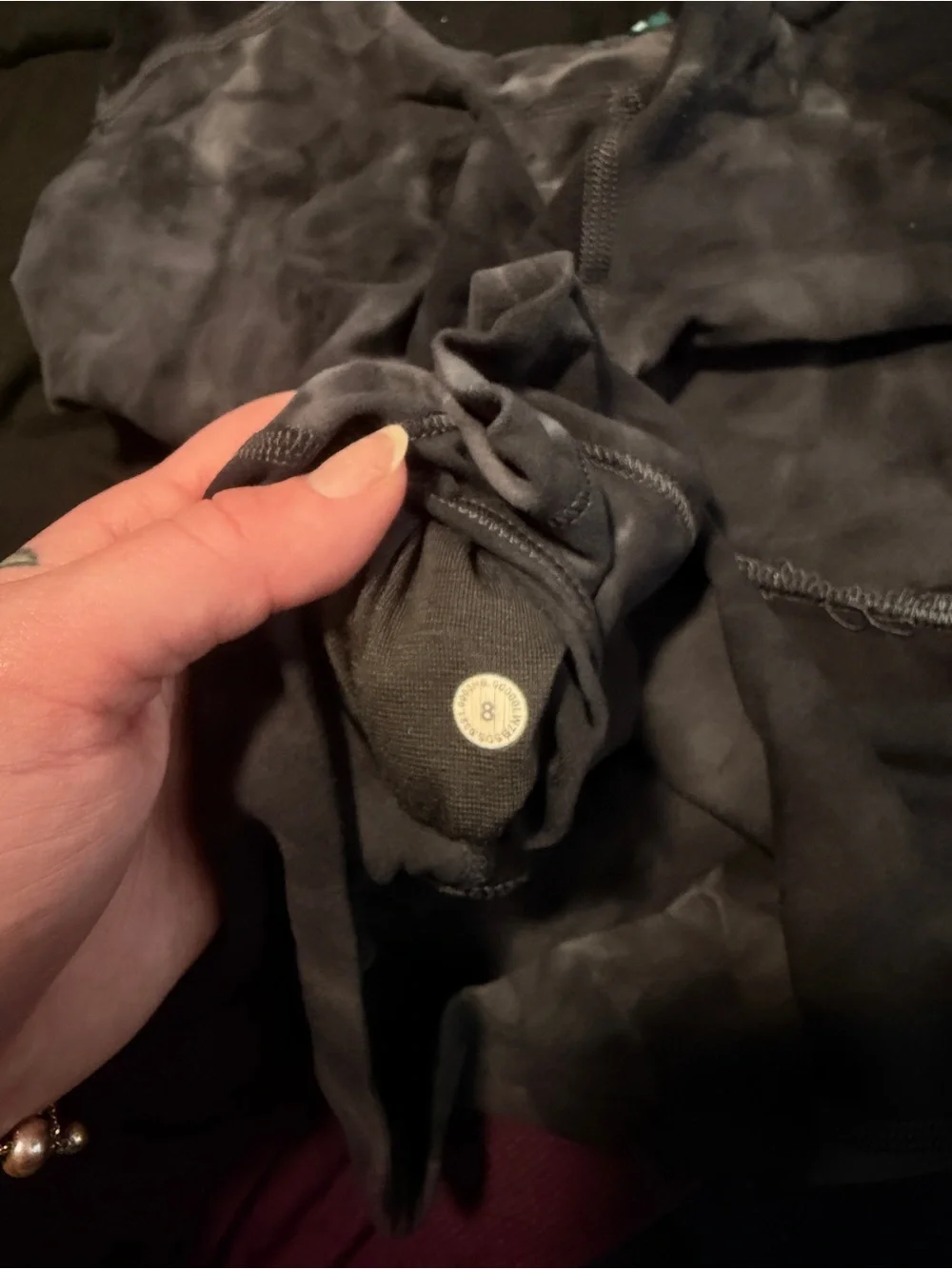 lululemon athletica Women's Black Smoke Tie-Dye High-Rise Bike Shorts
